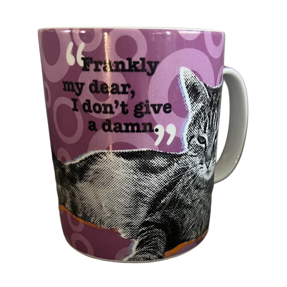 Cat Lovers Purple Ceramic Gift Mug with Quote